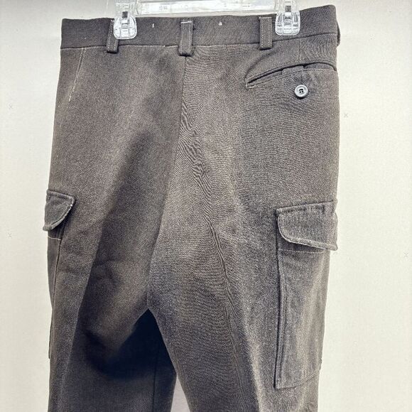 Genuine 1942 WW2 Swedish Army Crown Wool Military Cargo Pants 30x27 Two Tone - Picture 6 of 6